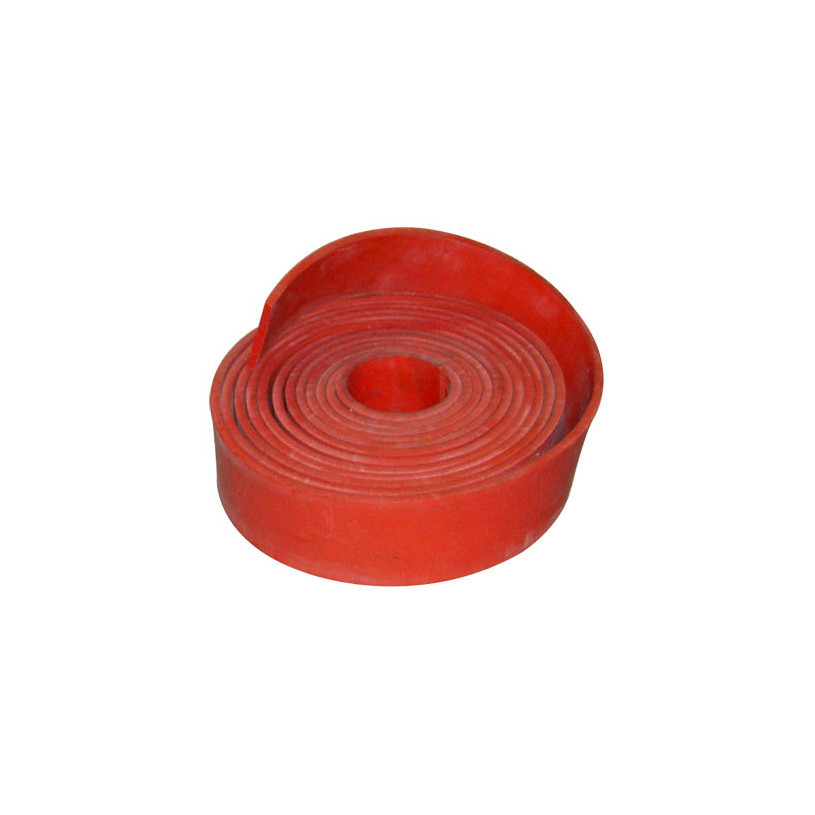 Mètre de bavette caoutchouc anti-abrasion rouge 45 Sh-A 100 x 10 mm PROMECA