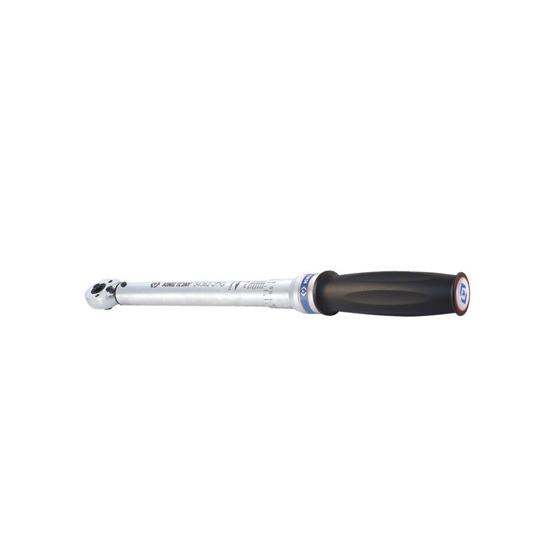 Clé dynamométrique Pro - Etui Tubulaire Plastique Carré ½" - 20/100 Nm KING TONY KT344623DG