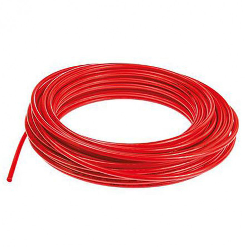 Tube pneumatique PSS bi-polymère couronne de 25 mètres Ø 4 X 6 mm - rouge CAMOZZI TUBEPSR4X6