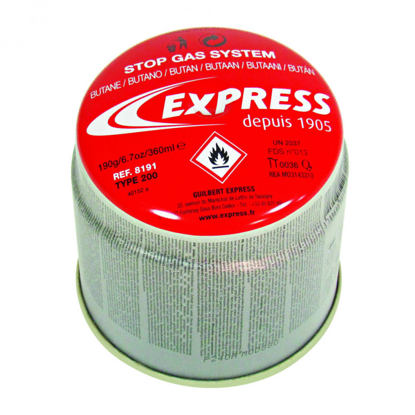 CARTOUCHE DE GAZ BUTANE SECURISEE 190g/360ml - EXPRESS 8191 EXPRESS