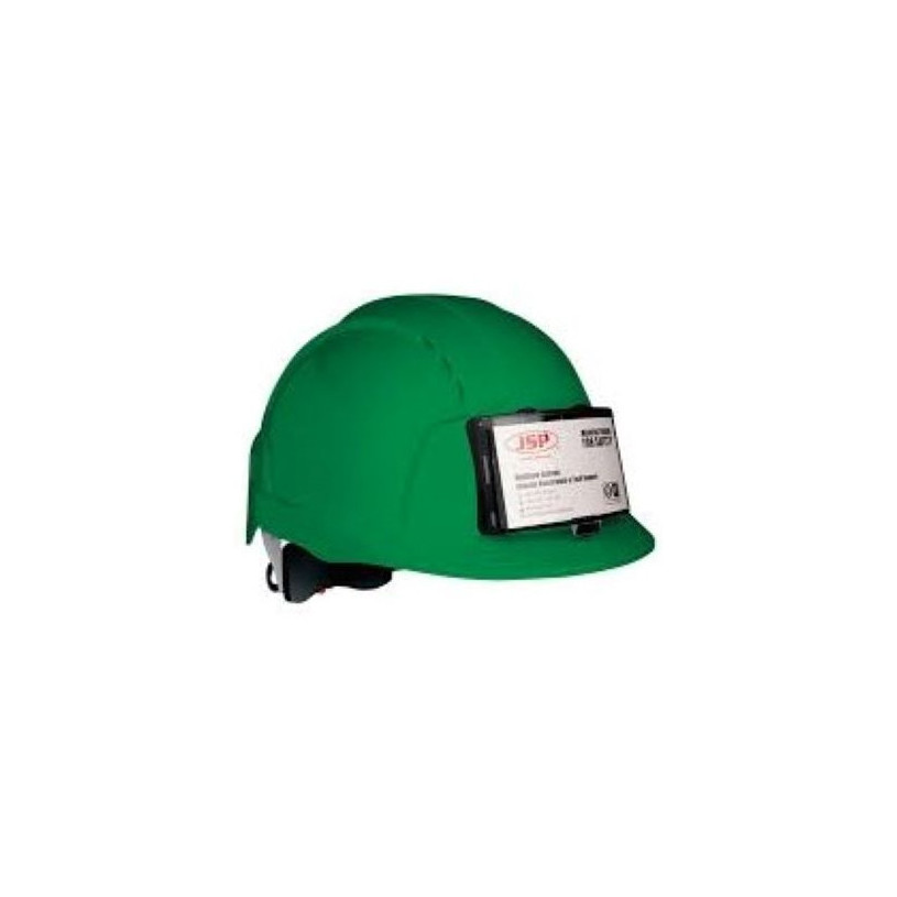 Casque Chantier EVOLite® - Porte Badge - Serrage Crémaillère Vert JSP Safety CASQEVOLITEVPB