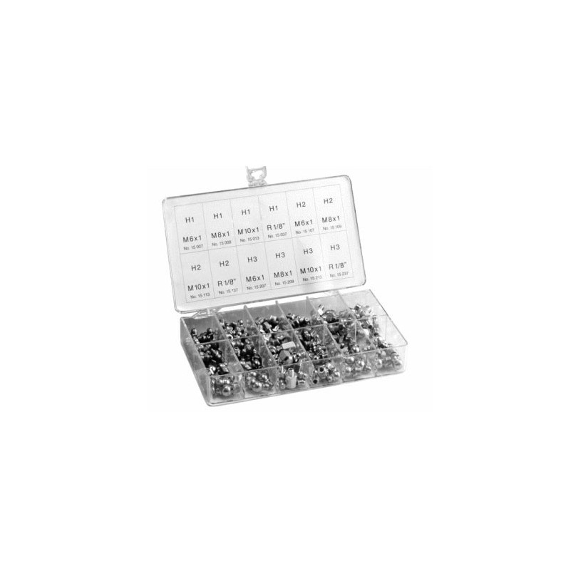 Coffret d'assortiment 140 graisseurs hydraulic PRESSOL GRAISCOF