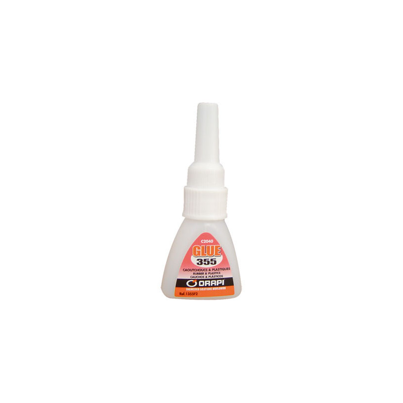 Colle glue pour caoutchoucs et plastiques C2040 - Orapi 355 Flacon 5 g ORAPI