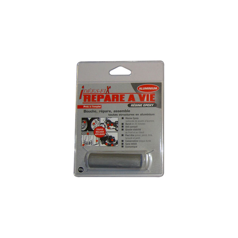 Epoxy à modeler de réparation - bâton de 50 g Charge aluminium PRESSOL RESIAL