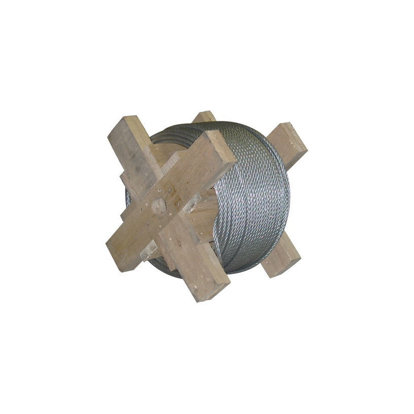 Câble standard 6 torons de 19 fils - Ame métallique - Acier galvanisé Ø 10 mm - Touret 50 m - Rupture 6535 kg PROMECA