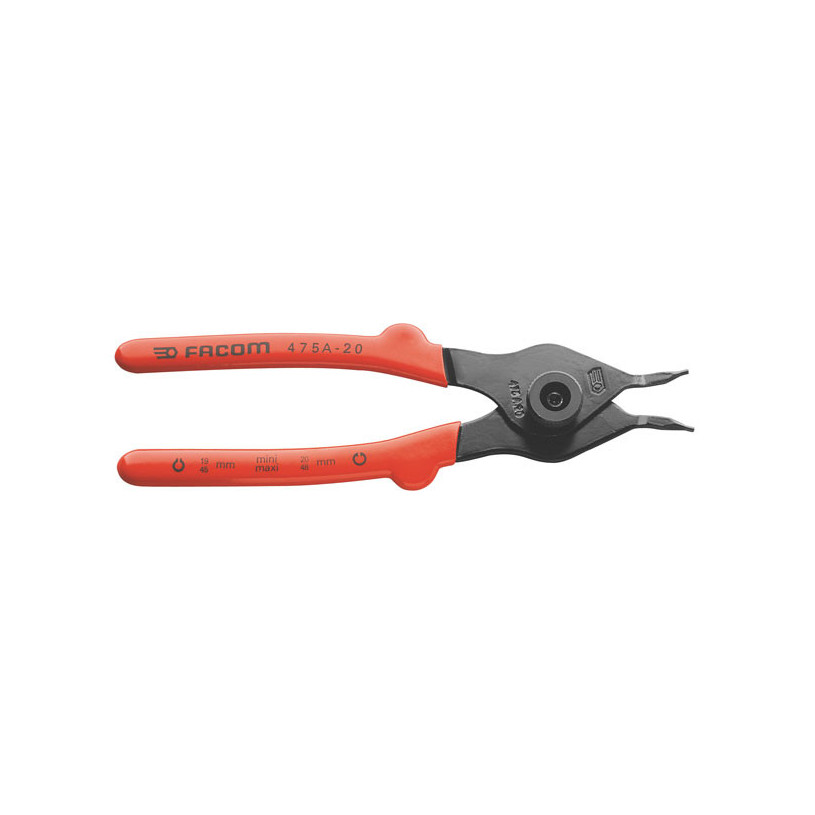 Pinces réversibles pour Circlips® intérieurs et extérieurs 20cm - Facom 475A.20 FACOM F475A20