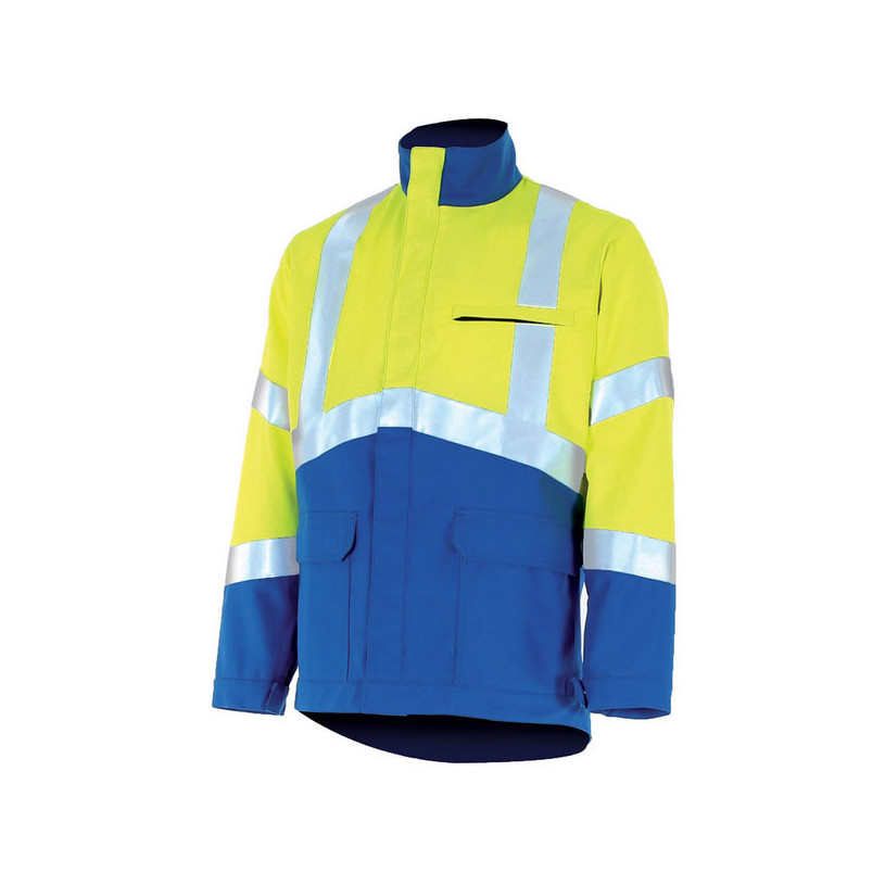 Veste COT/POLY Hte Visibilité JN/B. Azur T0 (36/38-XS) CEPOVETT