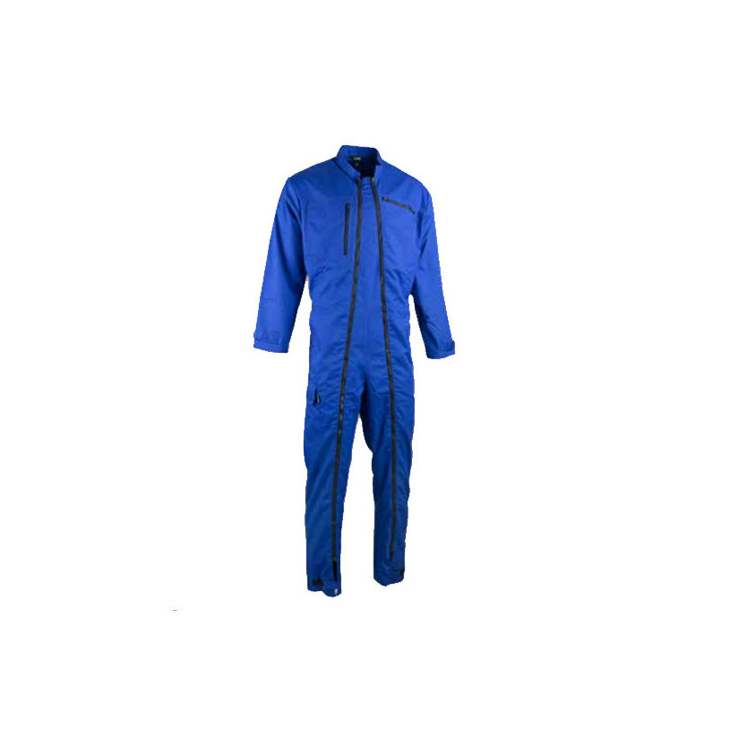 Combinaison de Travail TRACTO Bleu-Bugatti - PolyCoton - 2 Zip Taille 1 (34/36-XS) LMA Lebeurre