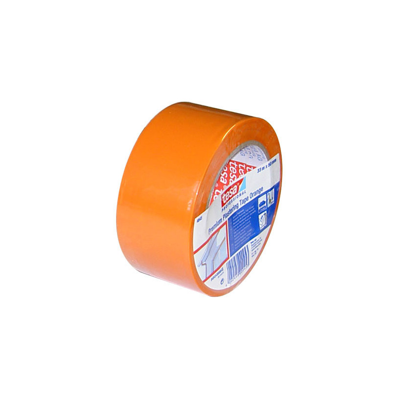 Ruban adhésif PVC orange special bâtiment - 50 mm x 33 m TESA