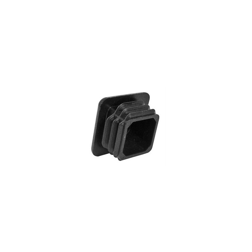 Bouchon pour Tuyau Carré 20x20mm Embout Tube Carré Noir Bouchon