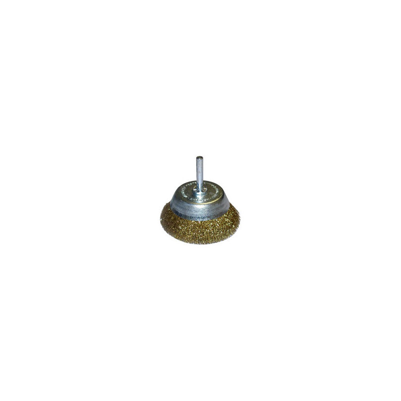 Brosse coupe sur tige pour perçeuse fils laiton Ø 50 mm PROMECA