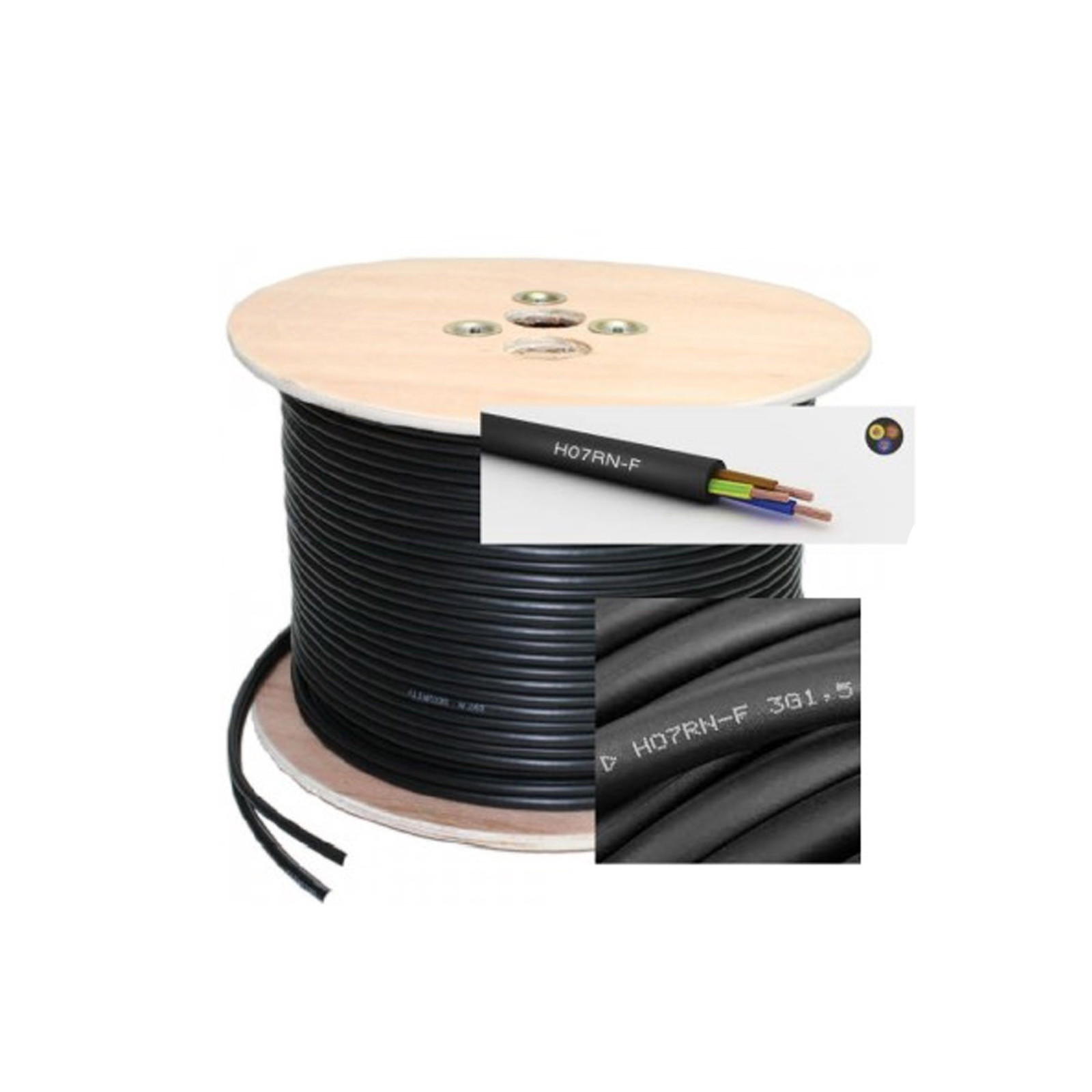 Câble Electrique Souple HO7RN-F - Le Mètre 3G1.5