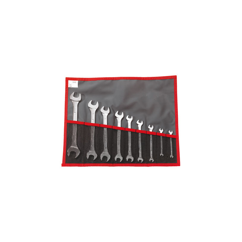 Trousse de clés à fourche métriques 9 clés de 3,2 x 5,5 à 18 x 19 mm - Facom 44.JE9T FACOM