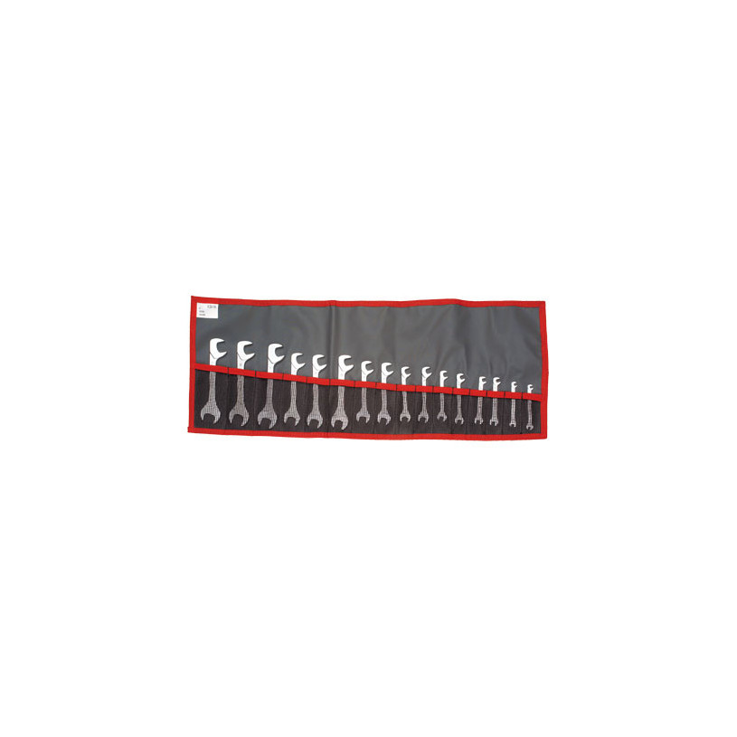 Trousse de clés à fourche compactes 15° et 75° 16 clés de 3,2 à 17 mm - Facom 34.JL16T FACOM