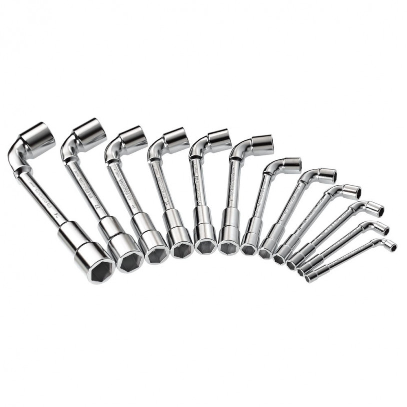 Jeu de clés à pipe débouchée forgées 6 pans métriques 16 clés de 8 à 24 mm - Facom 75.JE16 FACOM