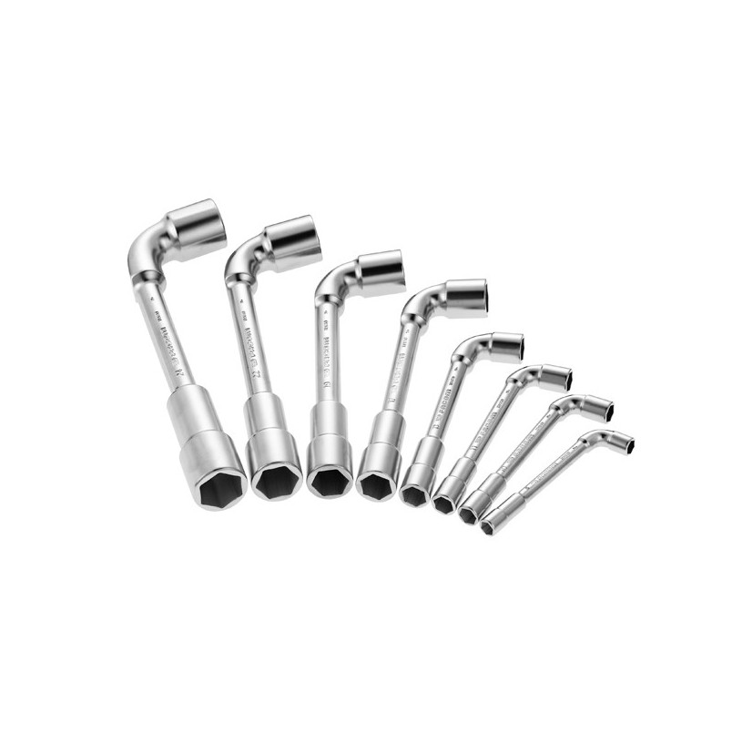 Jeu de clés à pipe débouchée forgées 12 pans et 6 pans 16 clés de 8 à 24 mm - Facom 76.JE16 FACOM
