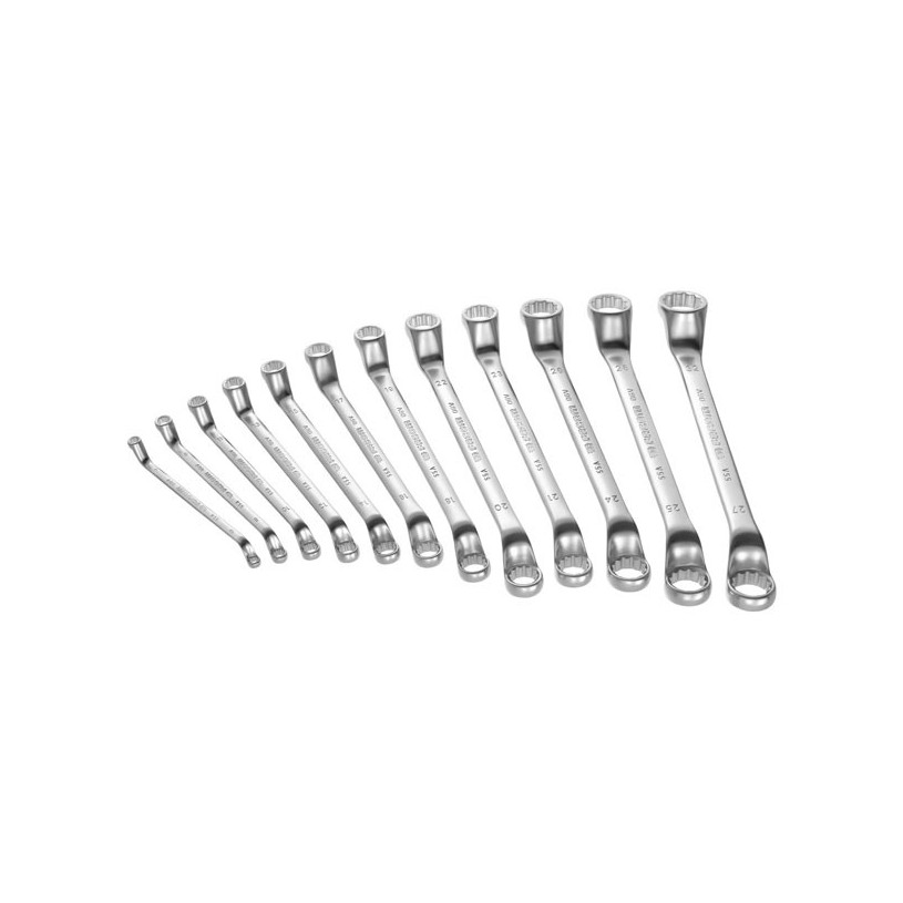 Clé à œil Contrecoudée FACOM 38x42 Mm – 12 Pans, Profil OGV – Pour écrous En Série, Serrage Puissant Et Protégé