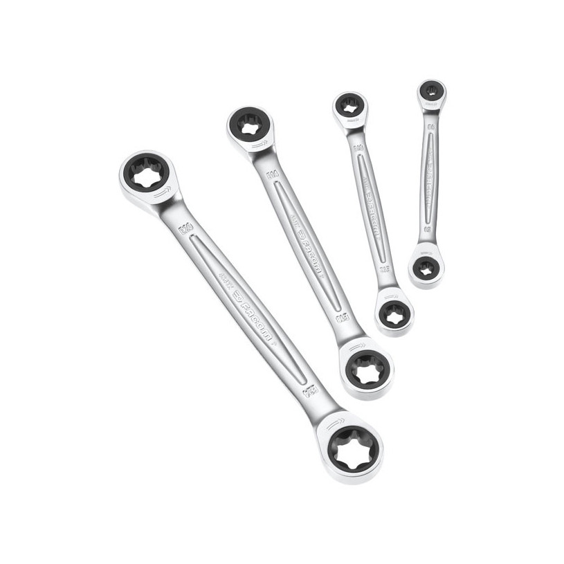 > Jeu de 4 clés polygonales torx à cliquet - Facom 464TX.J4PB FACOM