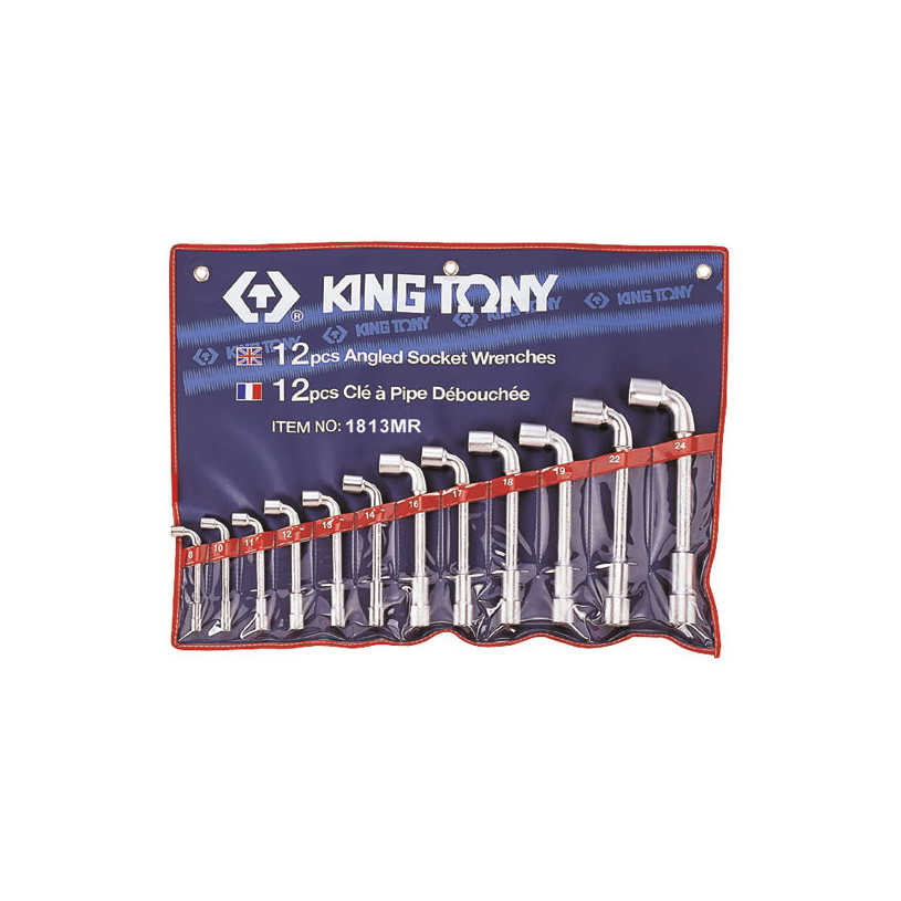 Trousse 12 Clés Pipes 6 Pans - De 8 à 24MM - King Tony KING TONY
