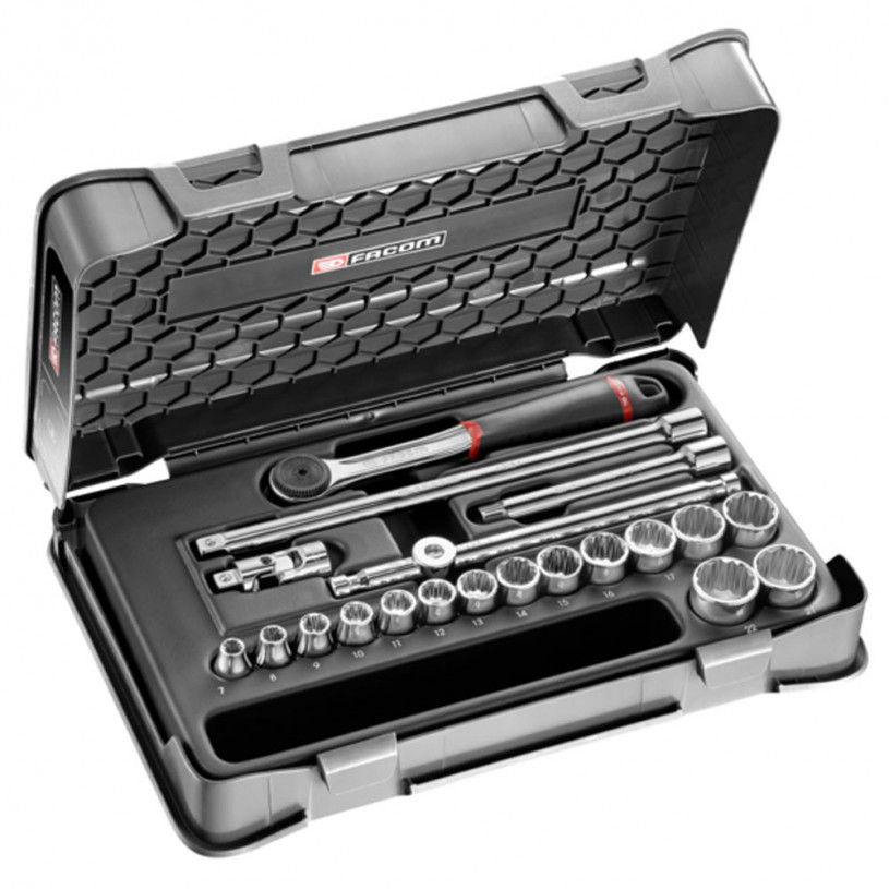 Coffret douilles 3/8' - 12 pans métrique 20 pièces - Facom J.161-3P12 FACOM