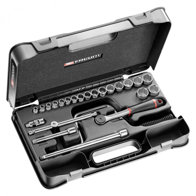 Coffret douilles 3/8' - 12 pans métrique 24 pièces - Facom J.161-4P12 FACOM FJ1614P12