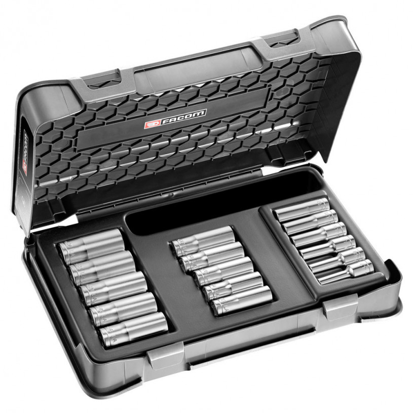 Coffret douilles 3/8' - 12 pans métrique 16 pièces - Facom J.404 FACOM FJ404