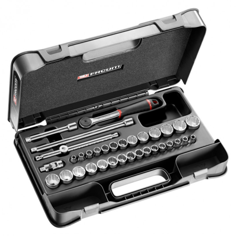 Coffret douilles 3/8' - 12 pans en pouce 34 pièces - Facom J.430AMU FACOM