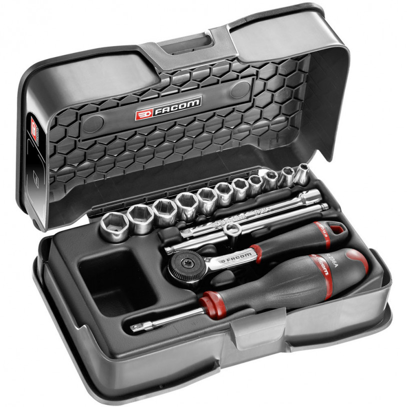 Coffret douilles 1/4' - 6 pans métrique 15 pièces - Facom R.161-2P6 FACOM