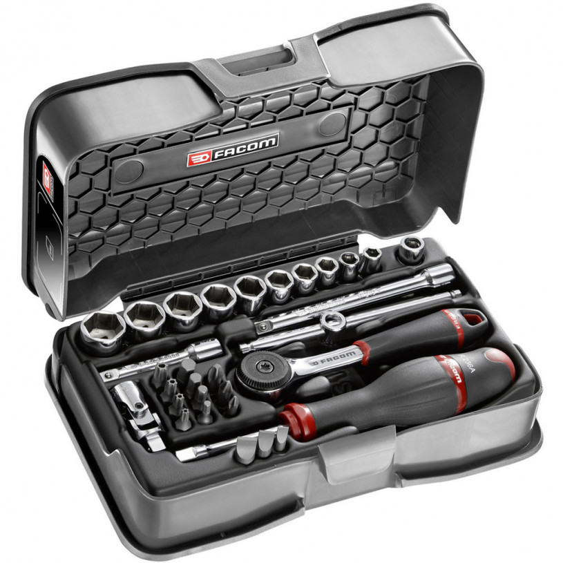 Coffret douilles 1/4' - 6 pans métrique 31 pièces - Facom R.161-5P6 FACOM FR1615P6