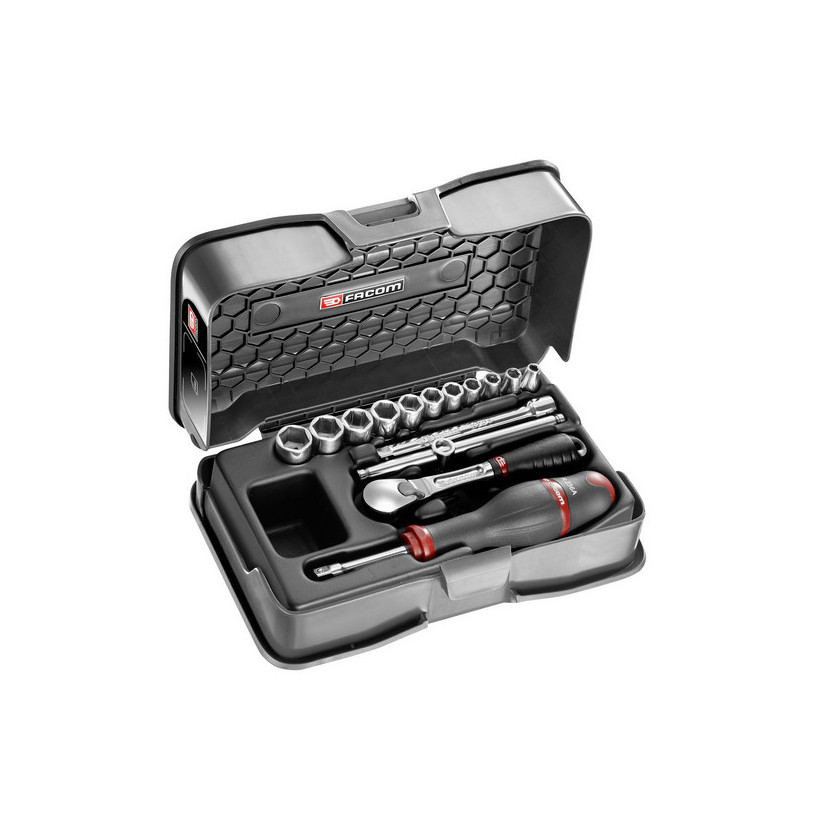 Coffret douilles 1/4' - 6 pans métrique 15 pièces - Facom RL.161-2P6 FACOM FRL1612P6