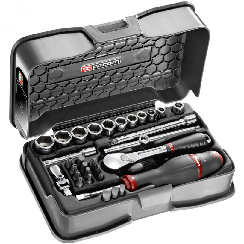 Coffret douilles 1/4' - 6 pans métrique 31 pièces - Facom RL.161-5P6 FACOM FRL1615P6