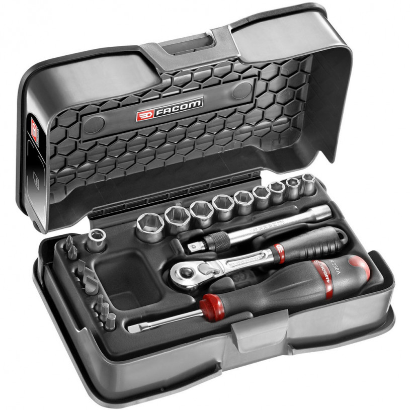 Coffret douilles 1/4' - 6 pans métrique 21 pièces - Facom RL.171-4P6 FACOM FRL1714P6