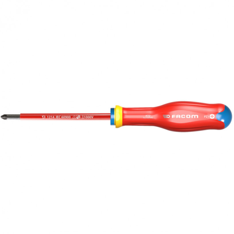 Tournevis protwist isolé 1000 volts pour vis cruciformes pozidriv 0x7 FACOM
