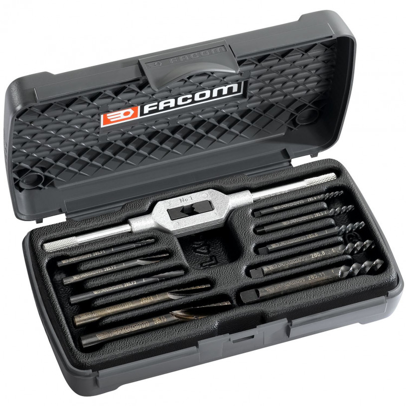 Coffret Extracteur de Goujons + Forets - 10 Pièces - 285.J10PF Facom FACOM