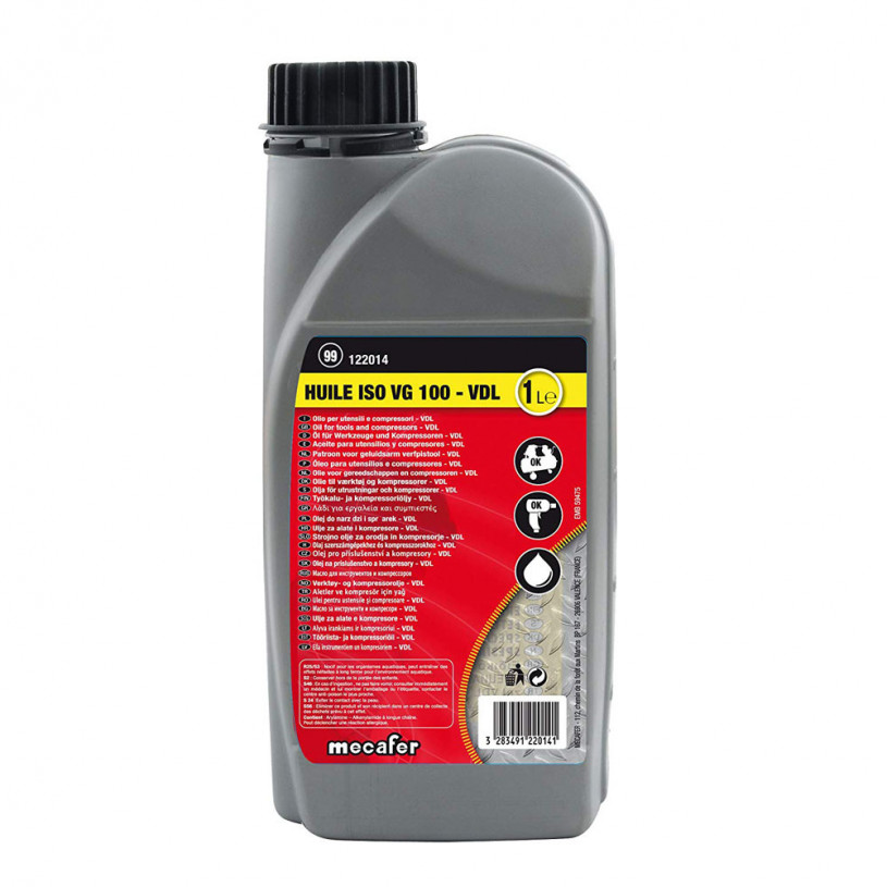 Bidon 1 litre - huile mineral pour compresseur à piston PROMECA HUILCP1