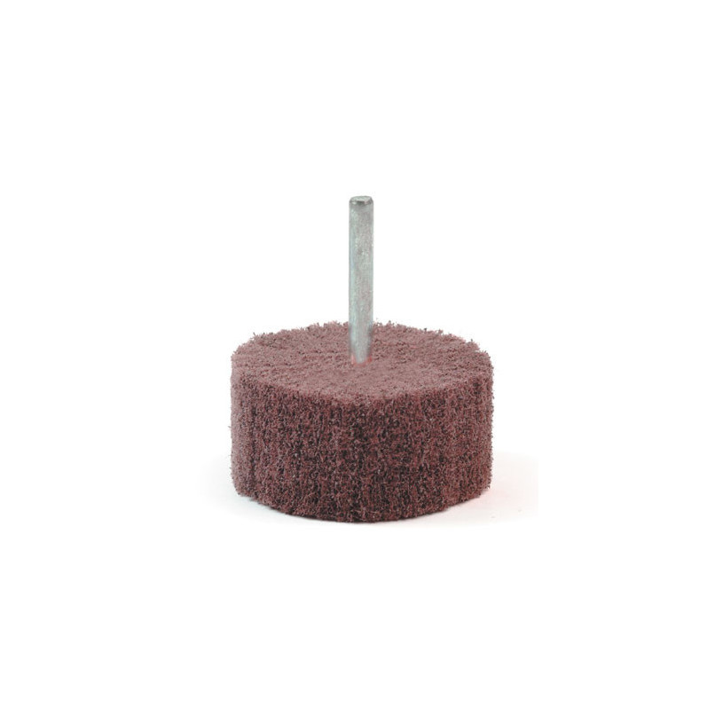 Roue de polissage sur tige lamelles fibre de nylon grain n°120 Ø 60 x 30 mm SEA
