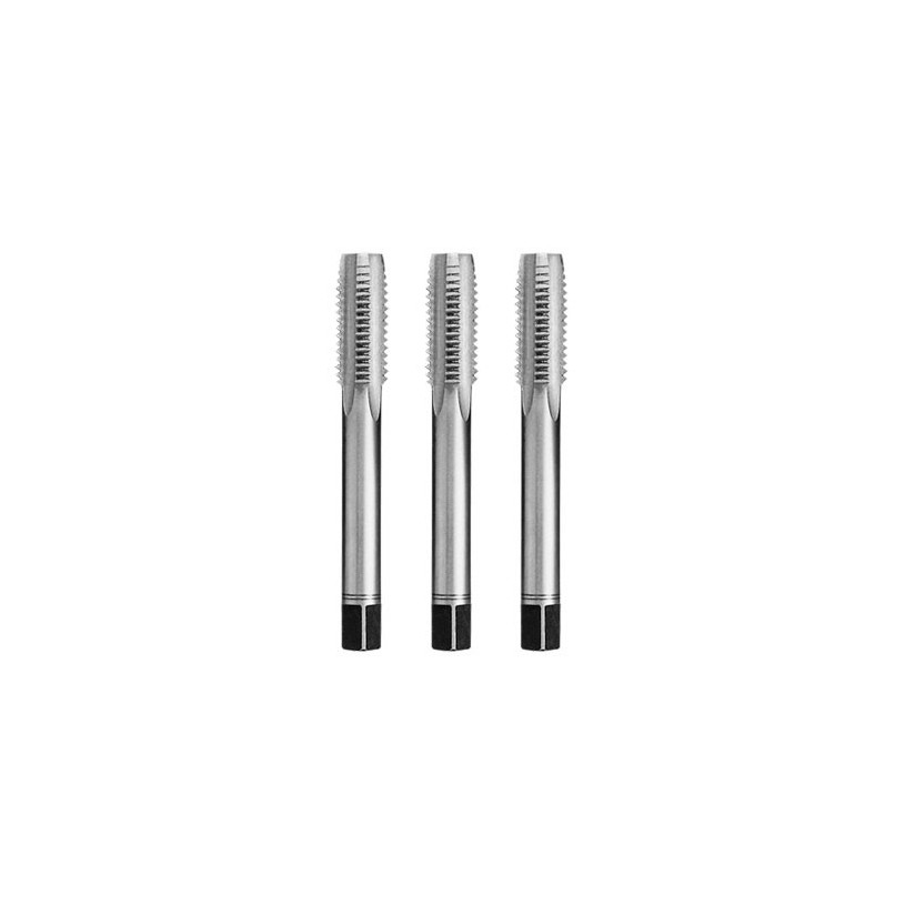 Jeu de 3 tarauds main HSS pas standard M16 - Pas de 200 PROMECA TARAMJ3M16
