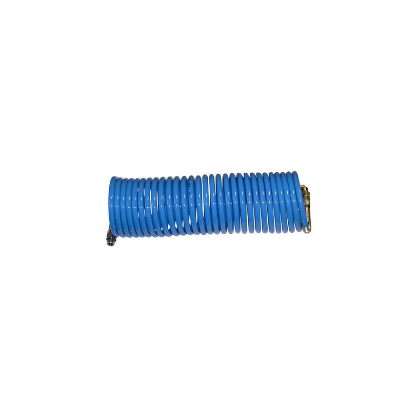 Tube spiralé bleu raccordement G1/4 Ø 6x 8 mm - Longueur 10 m maxi PROMECA