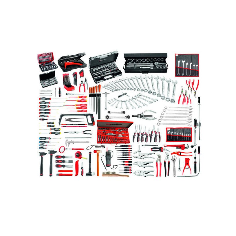 CP-MECA  Composition de 182 outils mécanique auto en 12 modules ABS -  Métiers et compositions