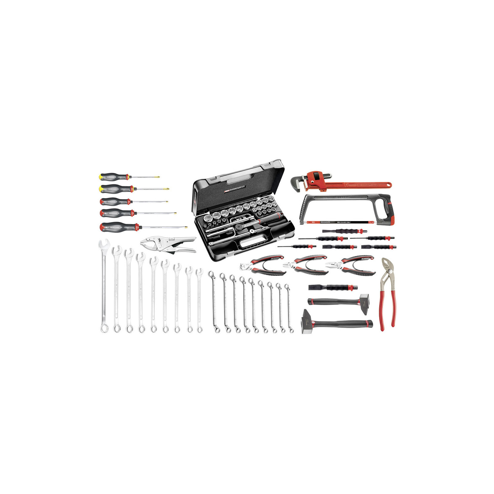 Composition plomberie 94 outils CM.210A : Outillage à main FACOM