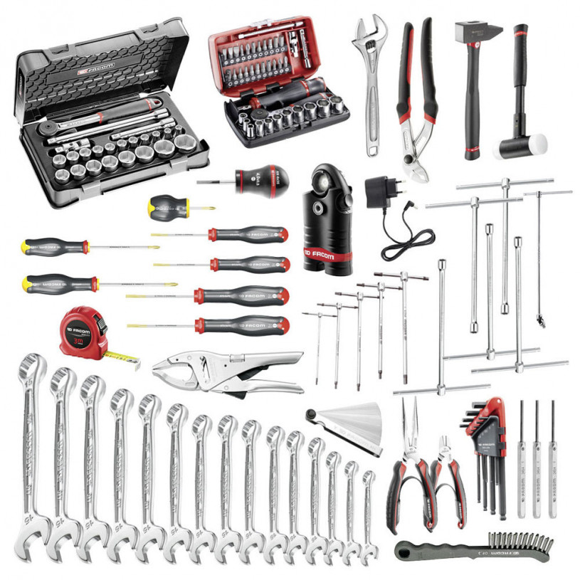Composition maintenance 2 roues et moto 118 outils : Outillage à main FACOM  - Promeca