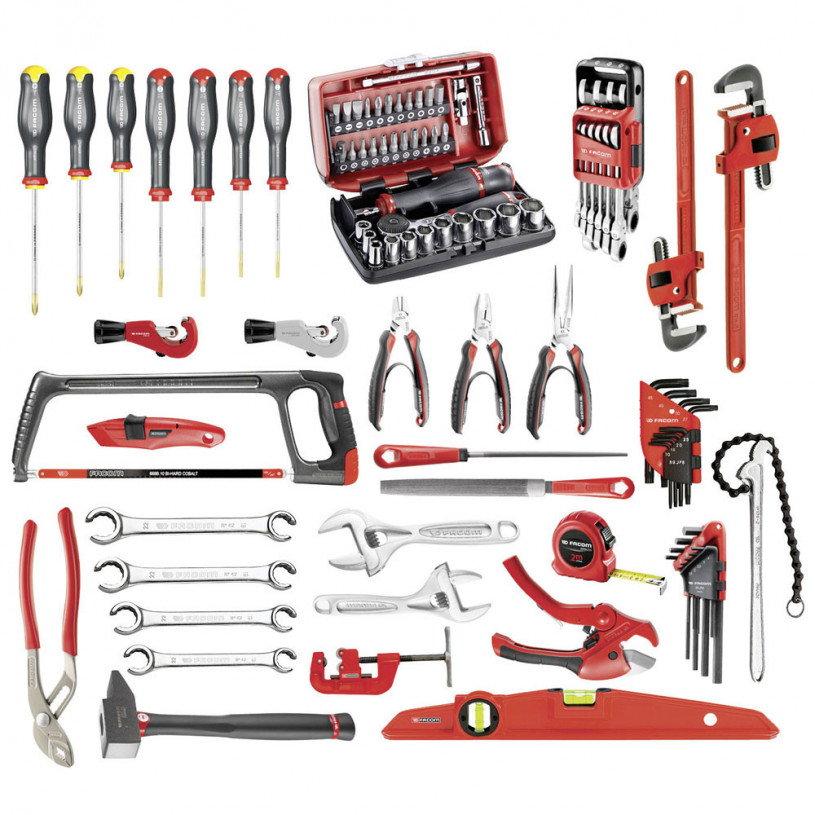 Composition plomberie 94 outils CM.210A : Outillage à main FACOM - Promeca