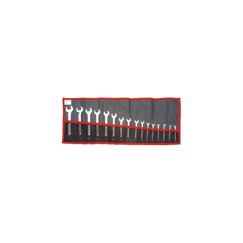 Trousse de clés mixtes courtes métriques 16 clés de 3,2 à 17 mm - Facom 39.JE16T FACOM