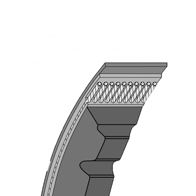 Courroie Trapézoïdale Etroite Crantée - Série XPB - 16,3MM XPB 1250 - 1250Ld/1272La PREMIUM