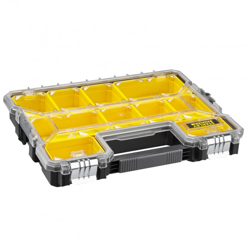 Boîte de Rangement ABS Etanche FATMAX® 10 Compartiments Amovibles - Ht : 64 MM STANLEY BOIT10CA44X35X06