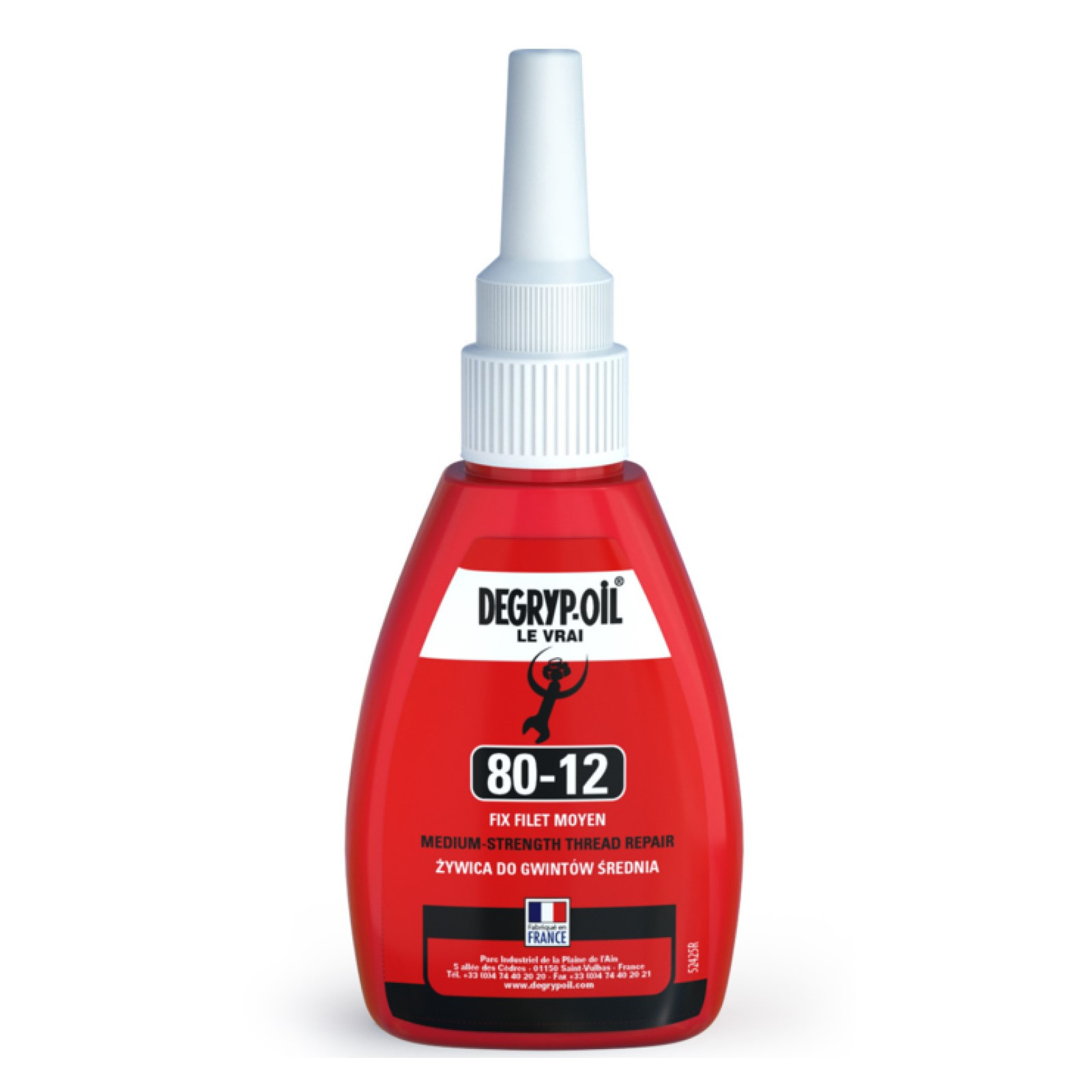 Frein filet résistance moyenne - Flacon 50 ml - DEGRYP'OIL 80-12