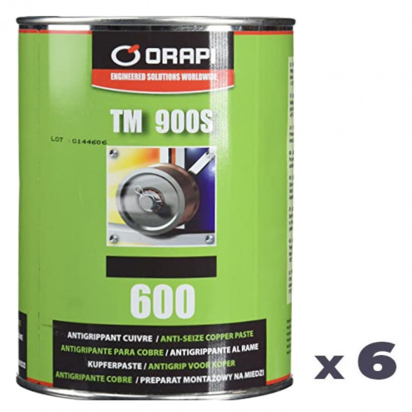 6 Pates Antigrippantes Cuivre TM 900 S - ORAPI 600 Pot 1 Kg ORAPI ORAPI600POT1KG