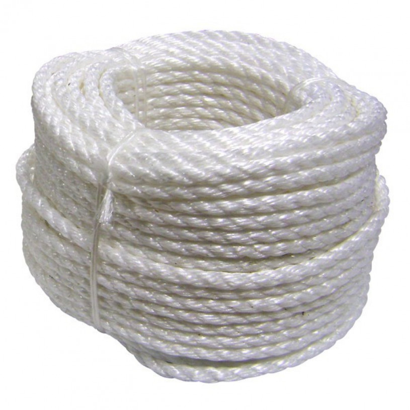 Cordage Polypropylène Blanc 4 Torons Ø 16MM - Couronne 25M PROMECA CORD16