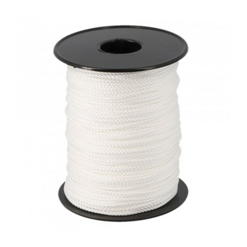 Cordeau Polypropylène Blanc 8 Fuseaux Ø 2MM - Bobine 100M PROMECA CORD02