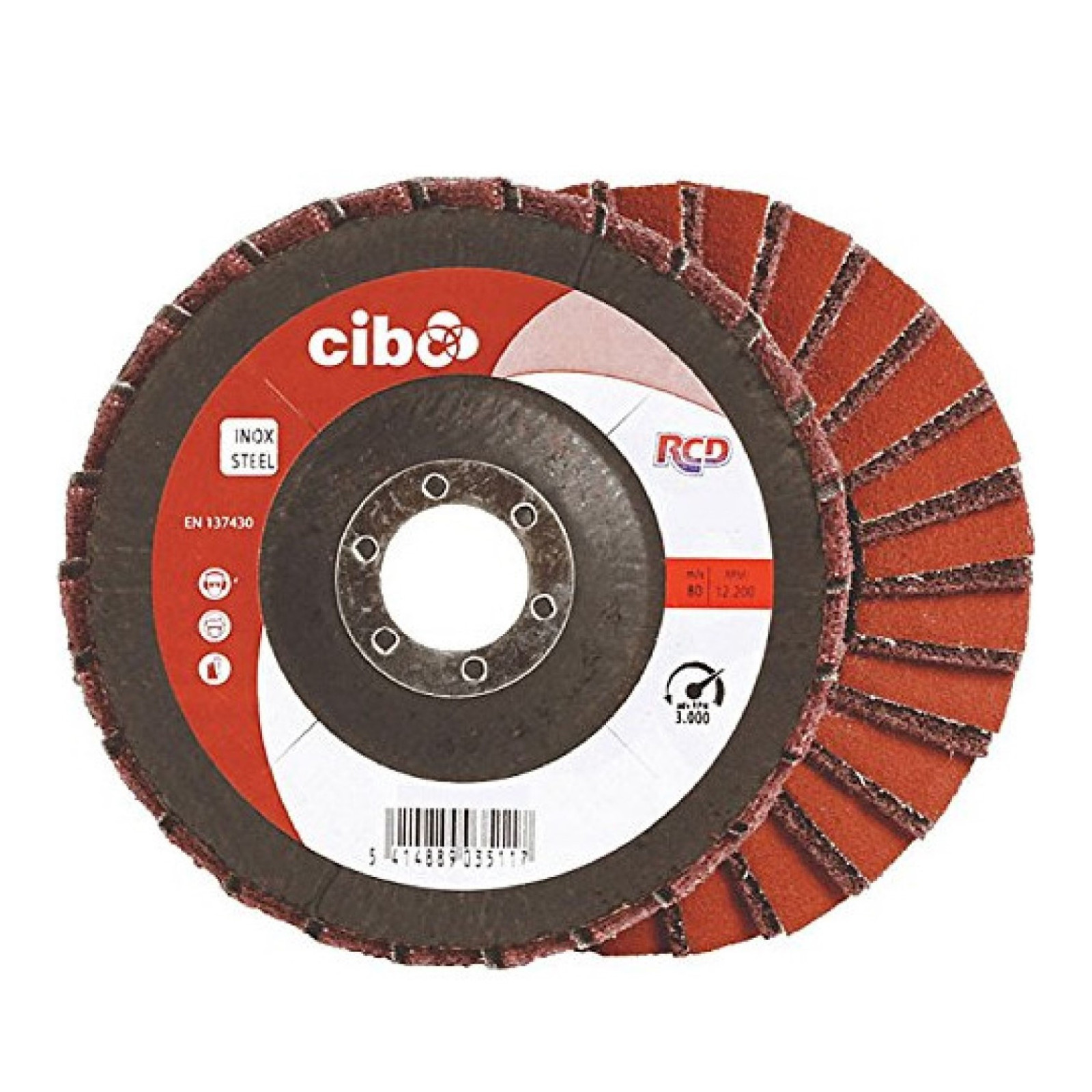 Disque de Polissage Bombé Combiné Tex/Toile Abrasive Ø125X22 MM